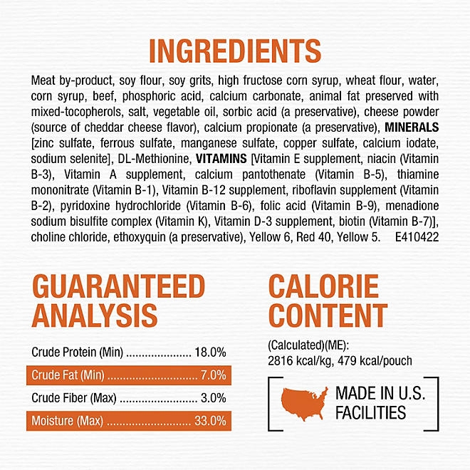 Purina Moist & Meaty Burger with Cheddar Cheese Flavor, Adult Dog Food, 6 oz., 60 ct. - Image 5