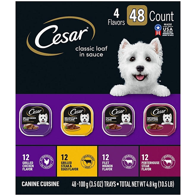Cesar Classic Loaf in Sauce Wet Dog Food Variety Pack, 3.5 oz., 48 ct. - Image 5