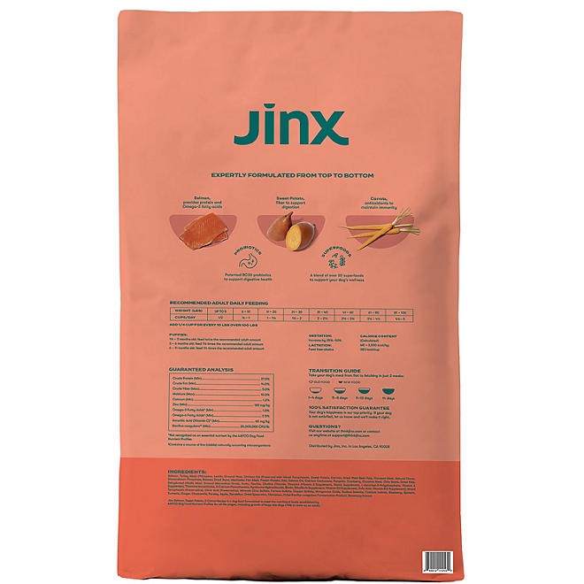 Jinx Salmon, Sweet Potato & Carrot Recipe, Grain Free Dry Dog Food, 23.5 lbs. - Image 3