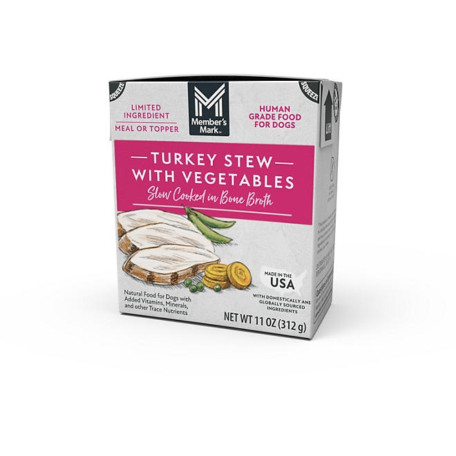 Member's Mark Turkey Stew with Vegetables Wet Dog Food, 11 oz., 24 boxes - Image 6
