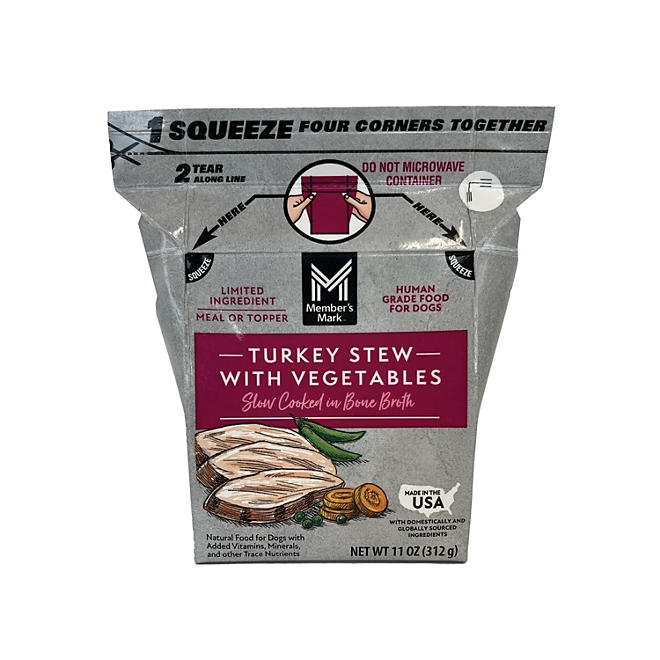 Member's Mark Turkey Stew with Vegetables Wet Dog Food, 11 oz., 24 boxes - Image 7
