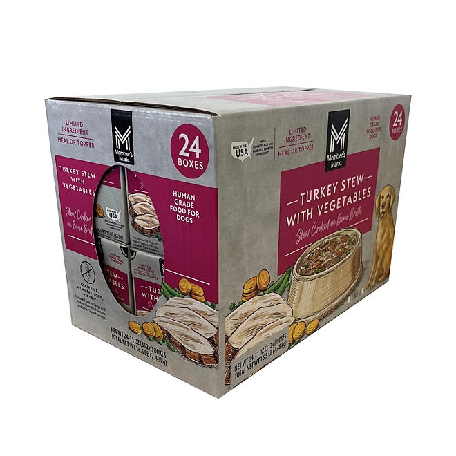 Member's Mark Turkey Stew with Vegetables Wet Dog Food, 11 oz., 24 boxes - Image 8
