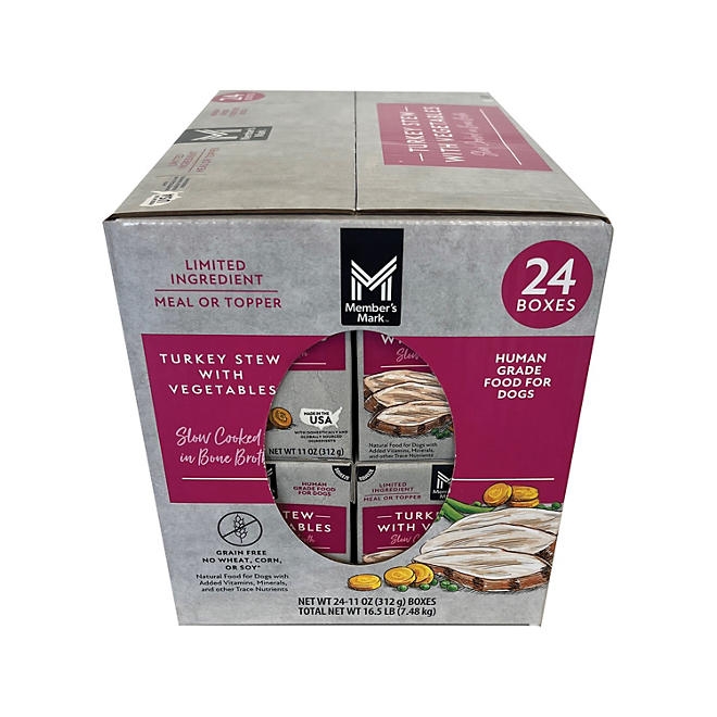 Member's Mark Turkey Stew with Vegetables Wet Dog Food, 11 oz., 24 boxes - Image 9