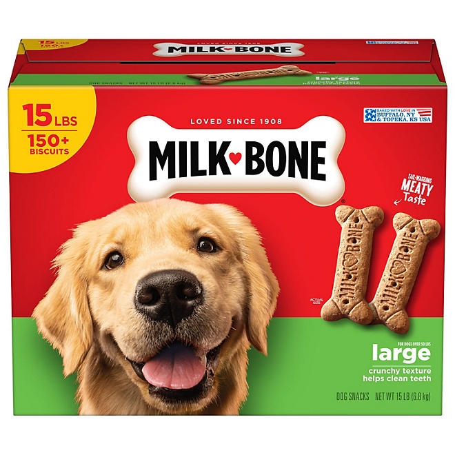 Milk-Bone Original Flavor, Large Crunchy Dog Treat Biscuits, 15 lbs. - Image 2