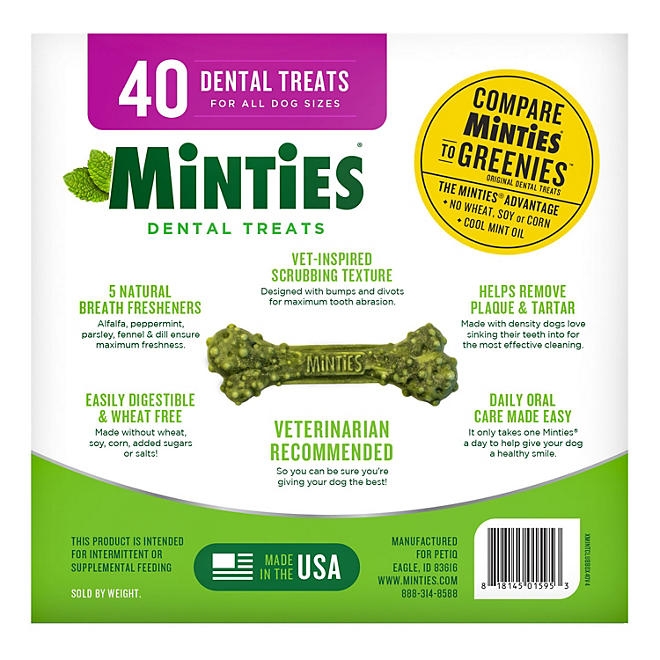 Minties Dental Dog Treats, 40 ct., 32 oz. - Image 4
