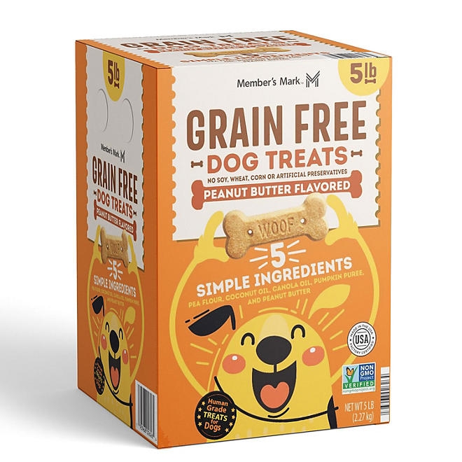 Member's Mark Grain-Free Dog Treat Biscuits, Peanut Butter Flavored, 5 lbs. - Image 4