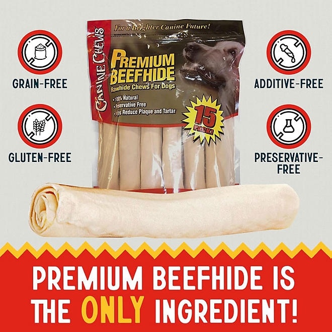 Canine Chews Premium All-Natural Beef Hide Canine Retrievers, 15 ct. - Image 7