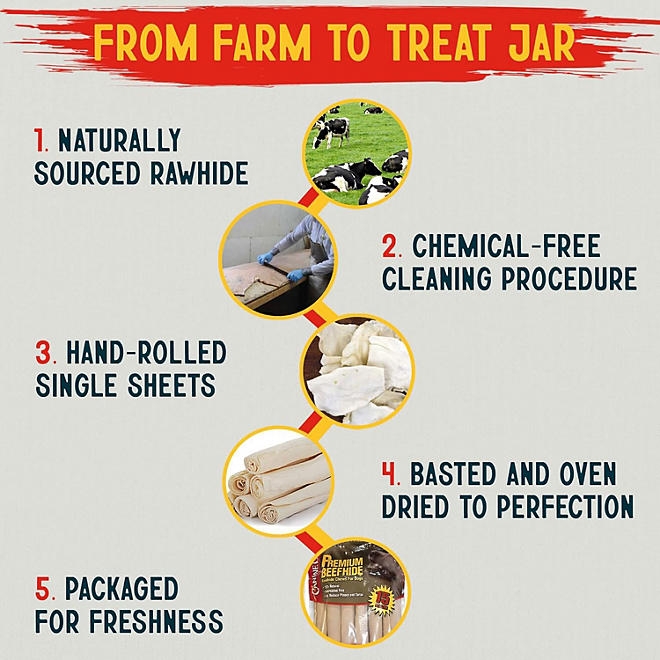 Canine Chews Premium All-Natural Beef Hide Canine Retrievers, 15 ct. - Image 10