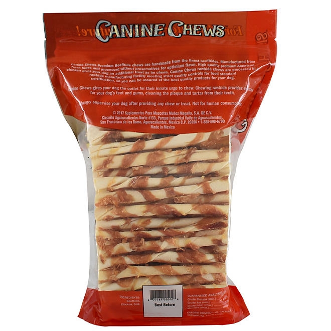 Canine Chews Chicken-Wrapped Rawhide Chews for Dogs, 125 ct. - Image 4