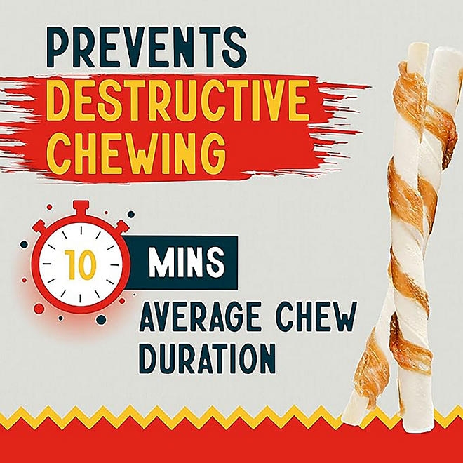 Canine Chews Chicken-Wrapped Rawhide Chews for Dogs, 125 ct. - Image 8