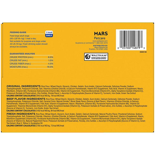 Pedigree DENTASTIX&trade, Variety Pack, Adult Large Breed Dental Treats, 65 ct. - Image 3