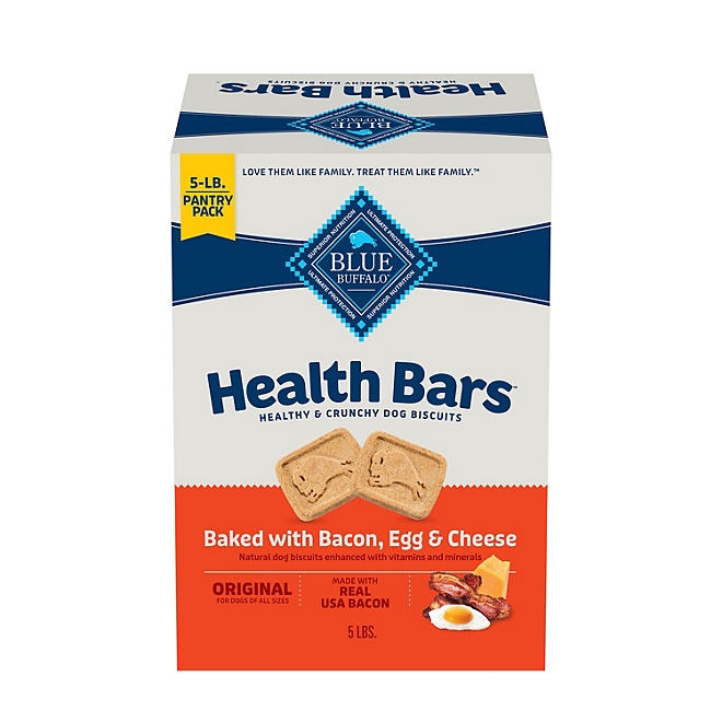 Blue Buffalo Health Bars Bacon, Egg, & Cheese Crunchy Dog Treats, 5 lbs. - Image 2