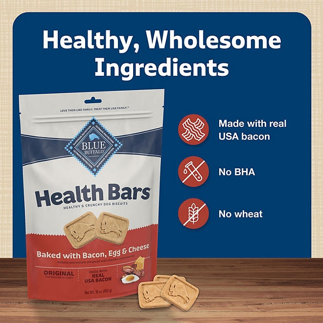 Blue Buffalo Health Bars Bacon, Egg, & Cheese Crunchy Dog Treats, 5 lbs. - Image 8