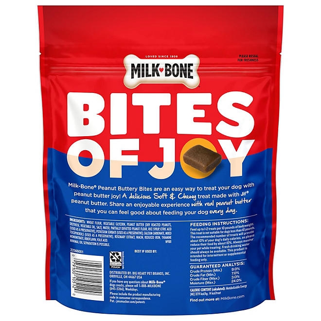 Milk-Bone, Peanut Buttery Bites, Soft Dog Treats with Jif Peanut Butter, 24 oz. - Image 3