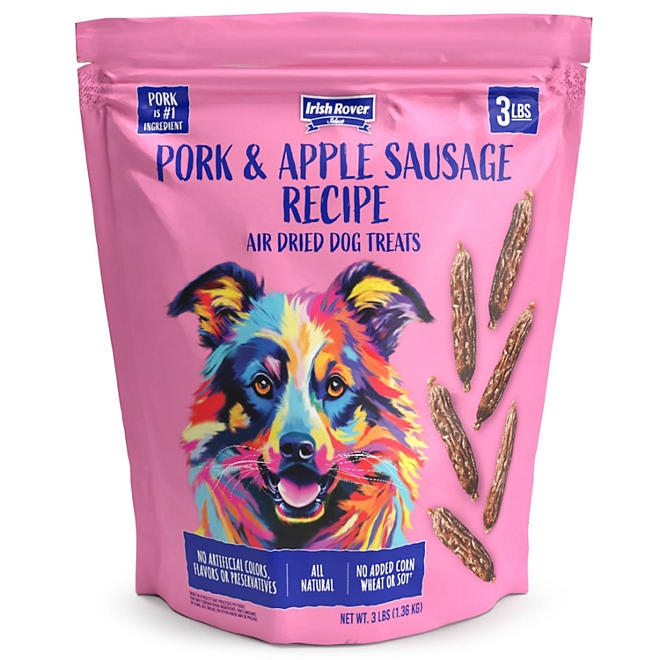 Irish Rover Pork and Apple Sausage Air Dried Dog Treats, 48 oz. - Image 2