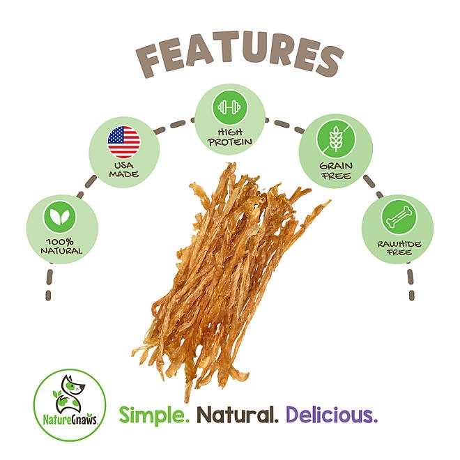 Nature Gnaws, USA Turkey Tendons Natural Dog Chews, 12 oz. - Image 3