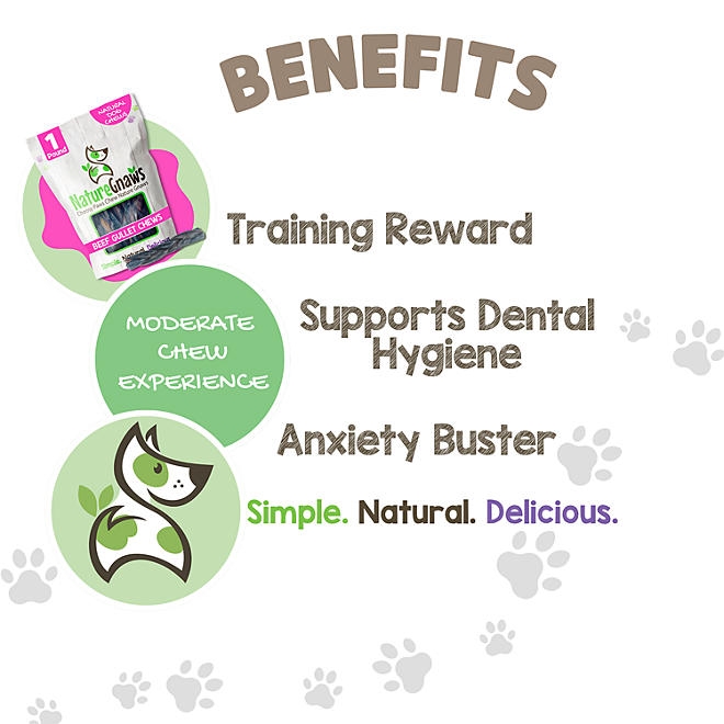 Nature Gnaws Beef Braid Dog Treat Chews, 1 lb. - Image 5