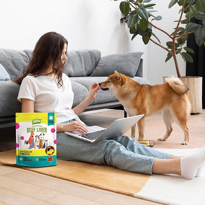 UBite Raw Bits Freeze-Dried Beef Liver Dog + Cat Treats, 17 oz. - Image 5