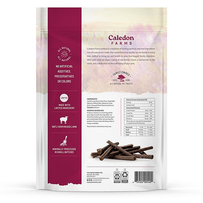 Caledon Farms Chewy Lamb Sticks Dog Treats, 44 oz. - Image 4