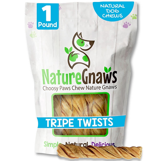 Nature Gnaws Beef Tripe Twists Dog Chews, 1 lb. - Image 2