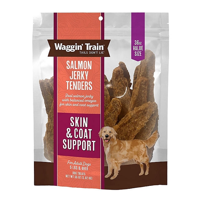 Waggin' Train, Salmon Jerky Tenders for Skin & Coat Support, 36 oz. - Image 2