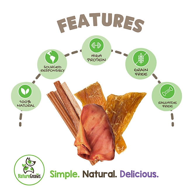 Nature Gnaws Dog Chews, Variety Pack, 19.2 oz., 18 ct. - Image 3