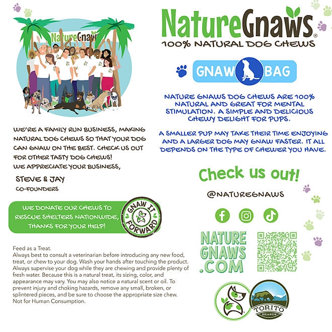 Nature Gnaws Dog Chews, Variety Pack, 19.2 oz., 18 ct. - Image 6