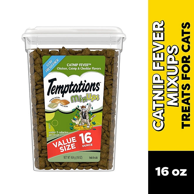 TEMPTATIONS Cat Treats Variety Pack with Tasty Chicken Flavor, Catnip Fever, & Surfers' Delight, 16 oz., 3 tubs - Image 6