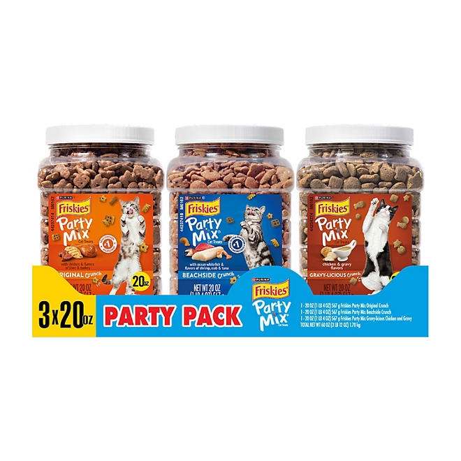 Friskies Party Mix Party Variety Pack, Cat Treats, 60 oz. - Image 2