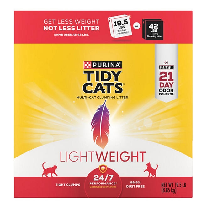 Purina Tidy Cats Multi-Cat Light Weight Clumping Cat Litter, 19.5 lbs. - Image 2