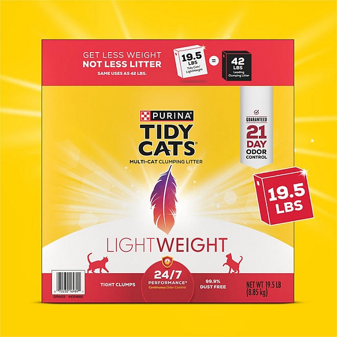 Purina Tidy Cats Multi-Cat Light Weight Clumping Cat Litter, 19.5 lbs. - Image 6
