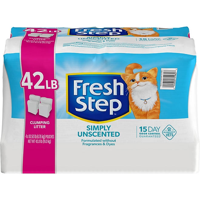 Fresh Step, Simply Unscented Clumping Cat Litter, 42 lbs. - Image 2