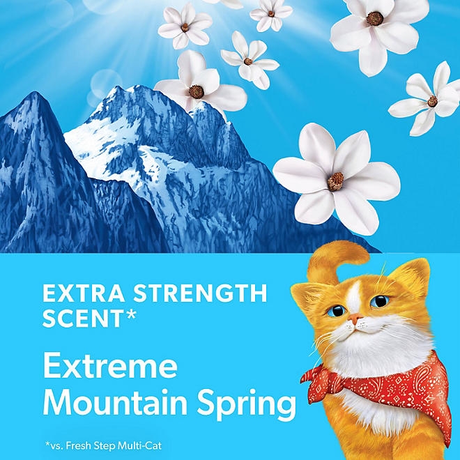 Fresh Step, Extreme Clumping Cat Litter with Febreze, Mountain Spring Scent, 42 lbs. - Image 7