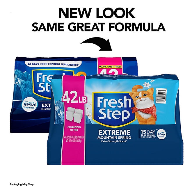 Fresh Step, Extreme Clumping Cat Litter with Febreze, Mountain Spring Scent, 42 lbs. - Image 11