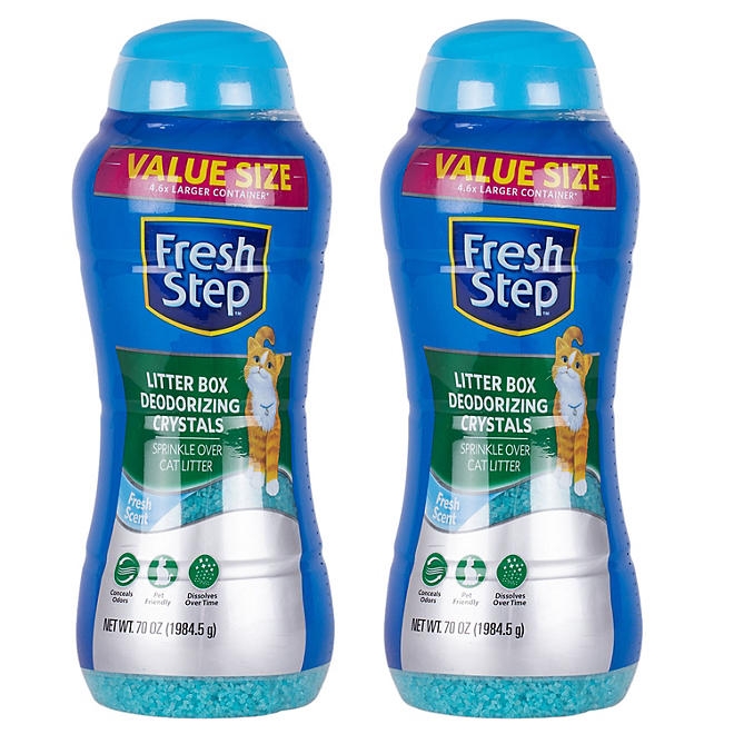 Fresh Step, Litter Box Deodorizing Crystals, Fresh Scent, 2 pk., 70 oz. - Image 2