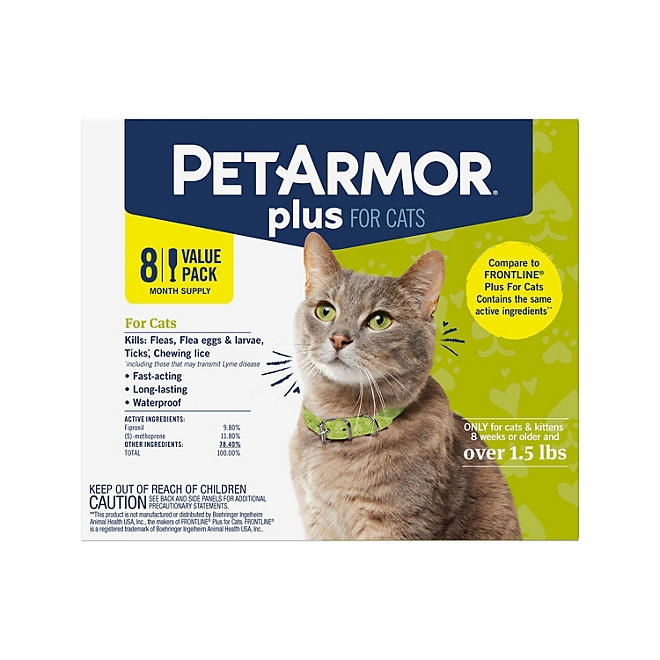 PetArmor Plus Flea & Tick Protection for Cats, 8-Month Supply - Image 2