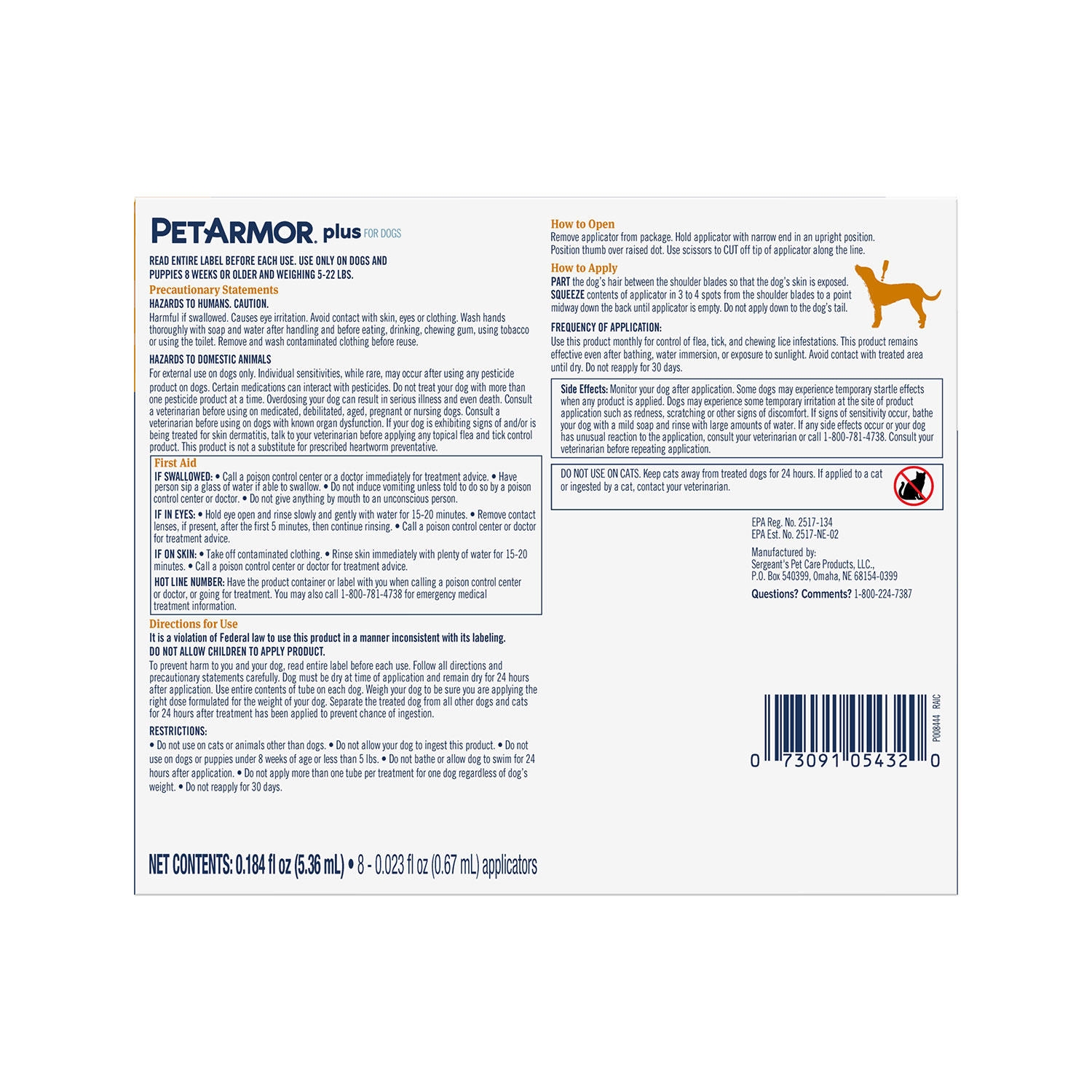 PetArmor Plus Topical Flea and Tick Prevention for Dogs, 8-Month Supply, Choose Size - Image 2