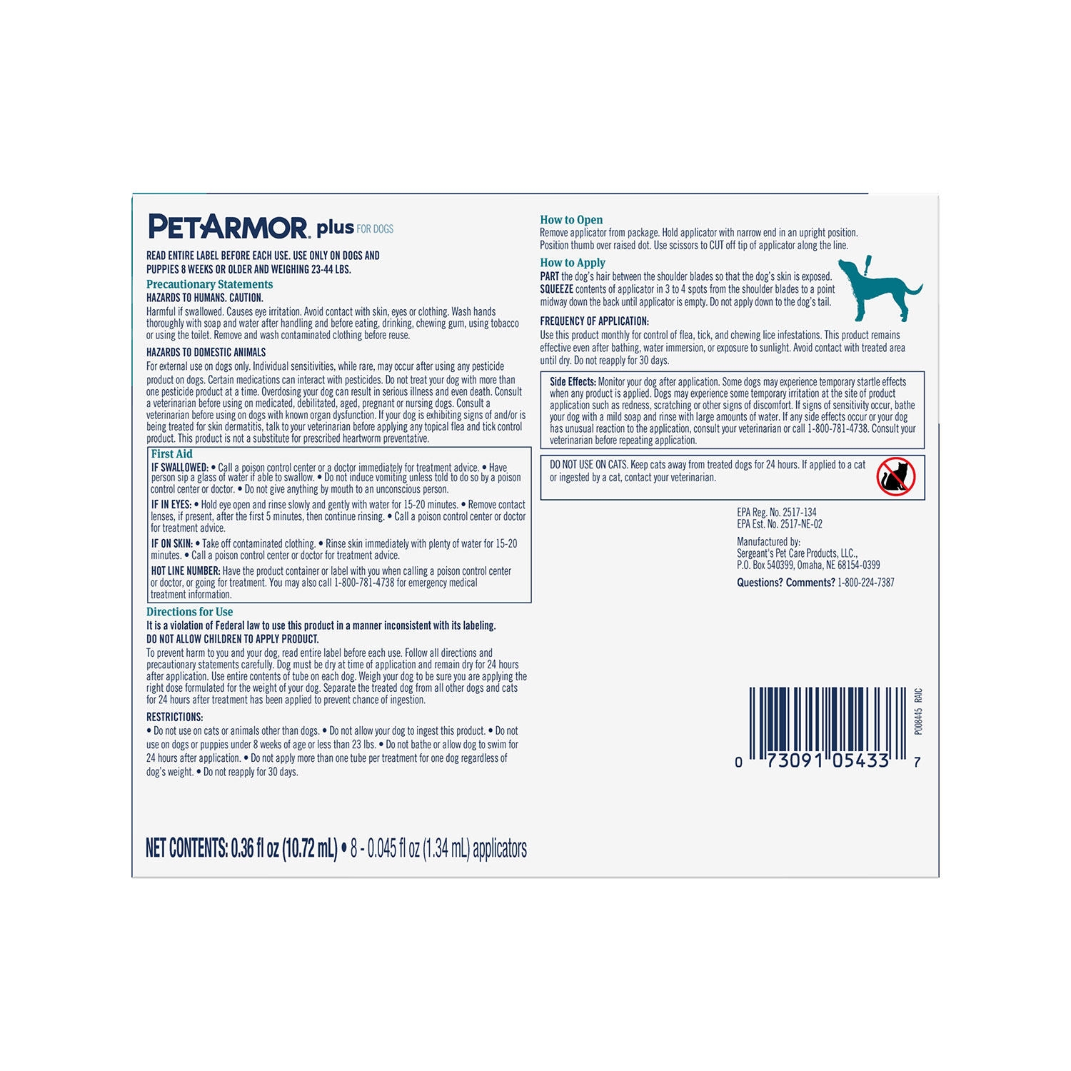 PetArmor Plus Topical Flea and Tick Prevention for Dogs, 8-Month Supply, Choose Size - Image 10