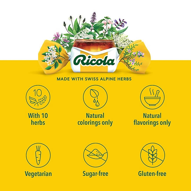 Ricola Sugar-Free Lemon Mint Herb Throat Drops, 210 ct. - Image 7
