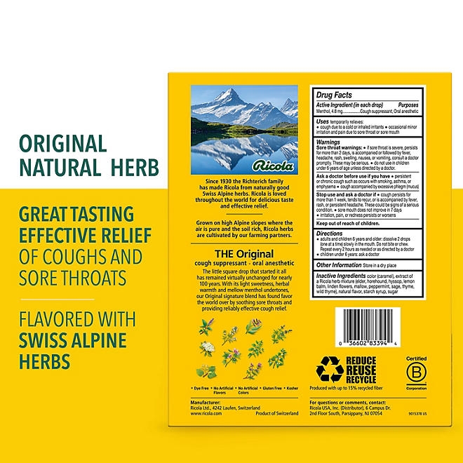 Ricola Original Natural Herb Cough Drops, 210 ct. - Image 6