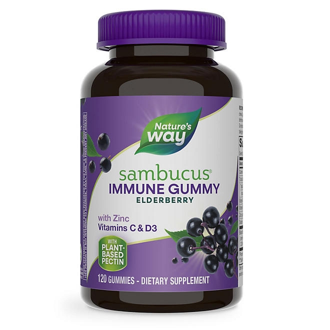 Nature&rsquos Way Sambucus Elderberry Gummies, 120 ct. - Image 2