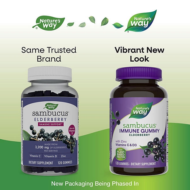 Nature&rsquos Way Sambucus Elderberry Gummies, 120 ct. - Image 4