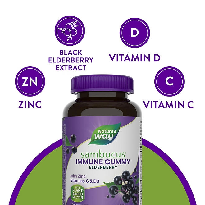 Nature&rsquos Way Sambucus Elderberry Gummies, 120 ct. - Image 6