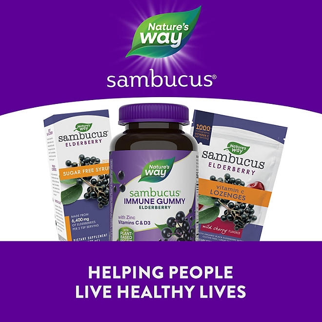 Nature&rsquos Way Sambucus Elderberry Gummies, 120 ct. - Image 8