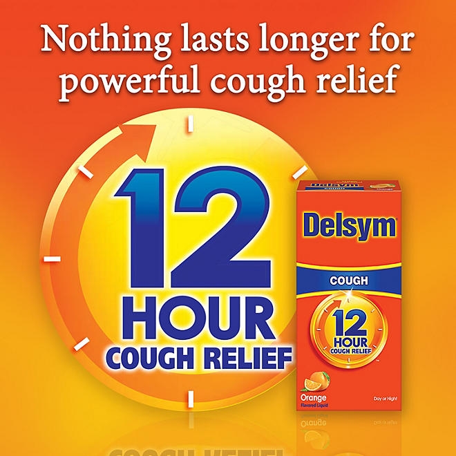 Delsym 12-Hr. Cough Relief Liquid, Orange 2 pk., 5 fl. oz./pk. - Image 4