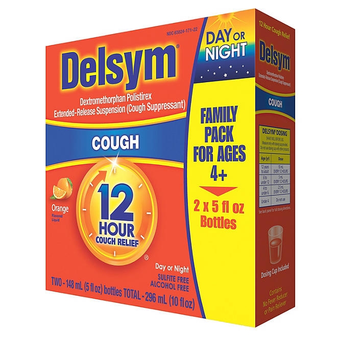 Delsym 12-Hr. Cough Relief Liquid, Orange 2 pk., 5 fl. oz./pk. - Image 9