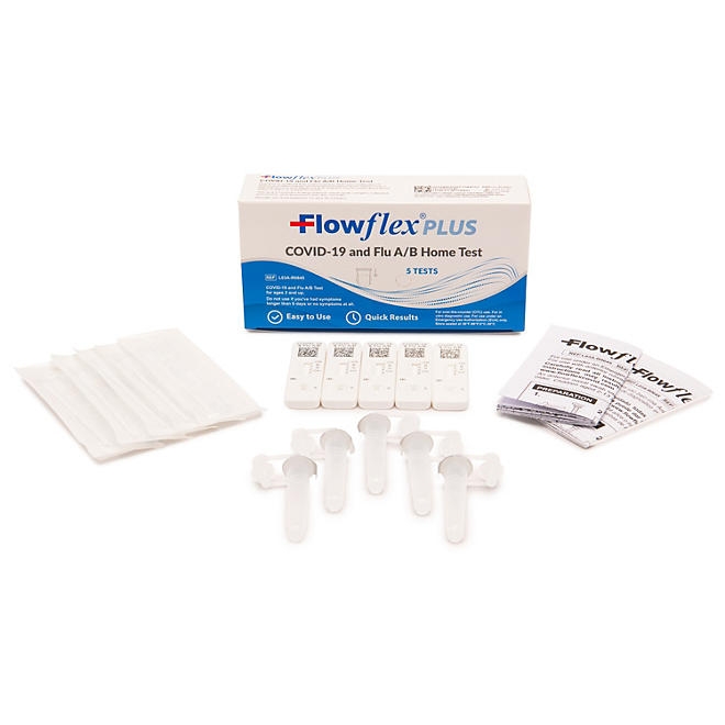 Flowflex Plus COVID-19, Flu A/B 3-in-1 Antigen Self Test, 5 Pk. - Image 3