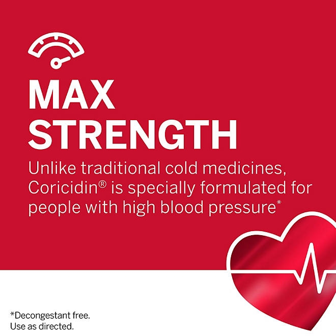 Coricidin HBP Max Strength Cold & Flu Tablets, 48 ct. - Image 7