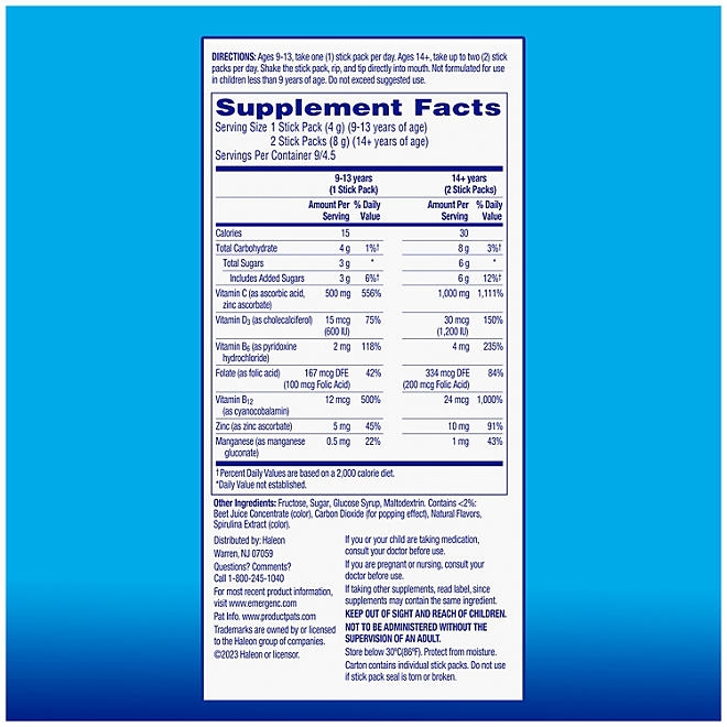 Emergen-C Immune + Crystals, Blackberry Lemonade, 56 ct. - Image 3