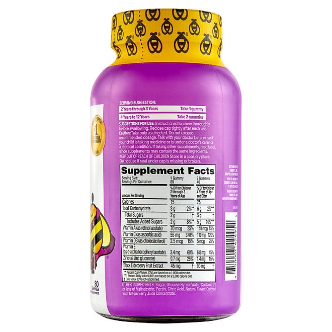 Zarbee's Naturals Children's Elderberry Immune Support Gummies, 80 ct. - Image 4